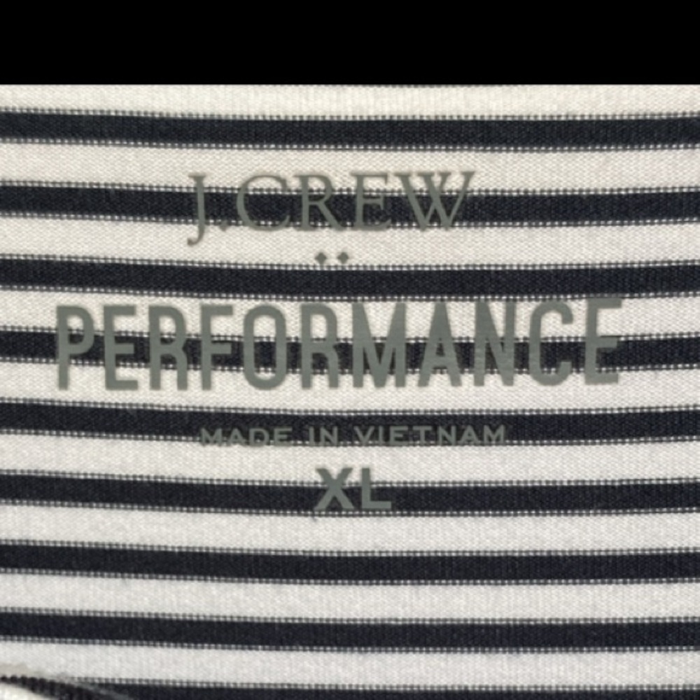 J. CREW PERFORMANCE Striped Pullover Shirt Size XL - Picture 3 of 9